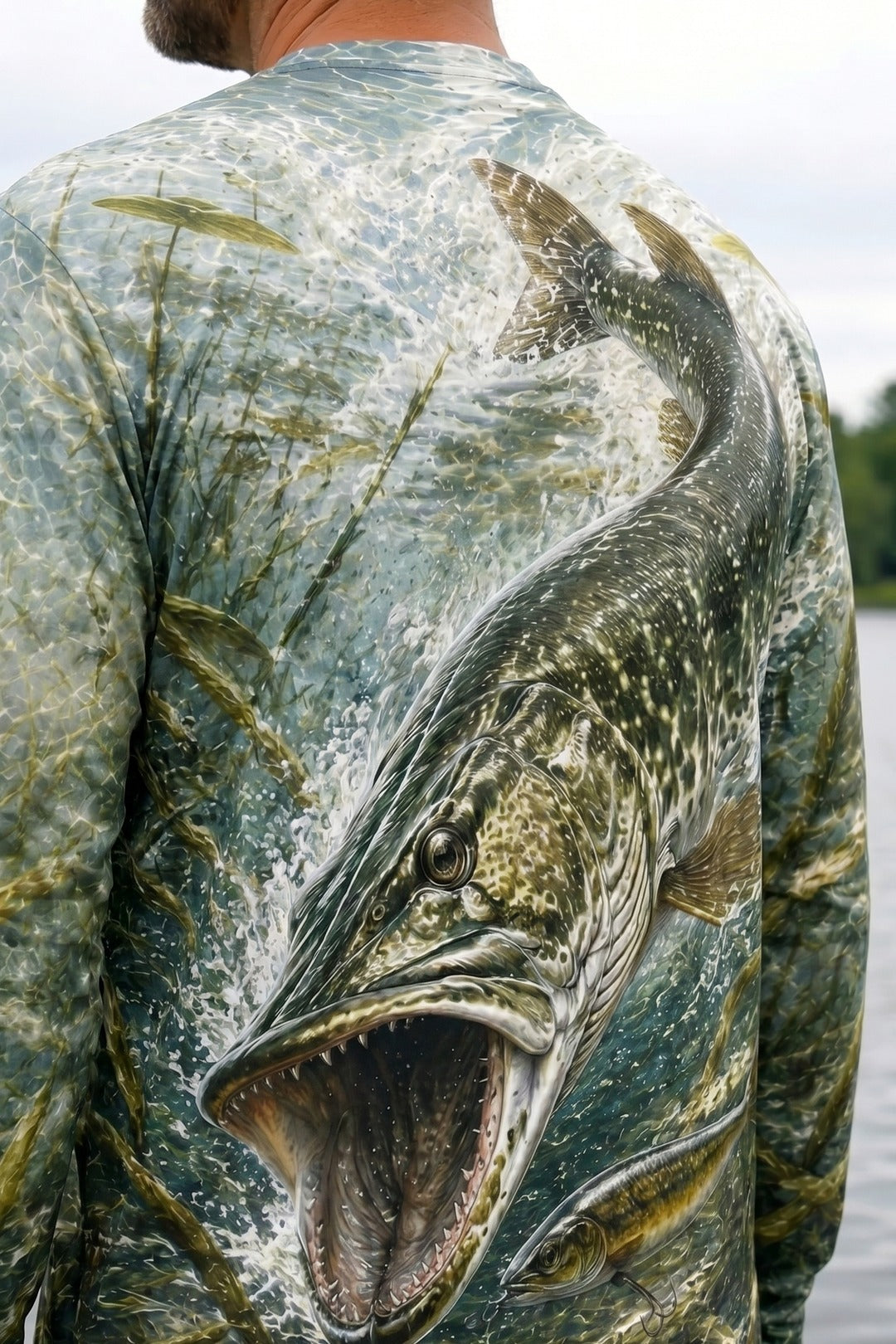 Performance Fishing Long Sleeve - Padline Pike Strike - RNP08 lifestyle artwork zoom