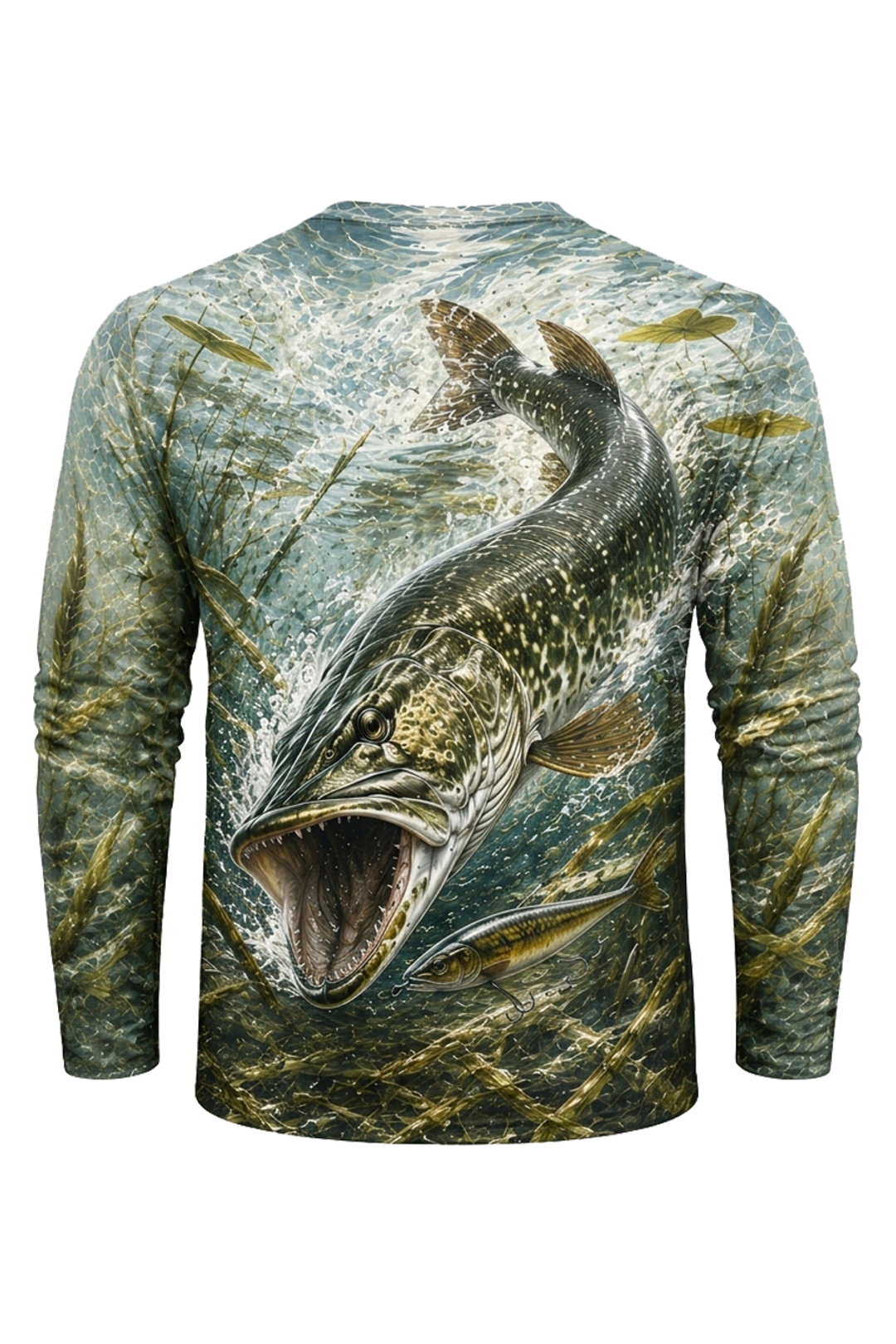 Performance Fishing Long Sleeve - Padline Pike Strike - RNP08 mockup artwork side