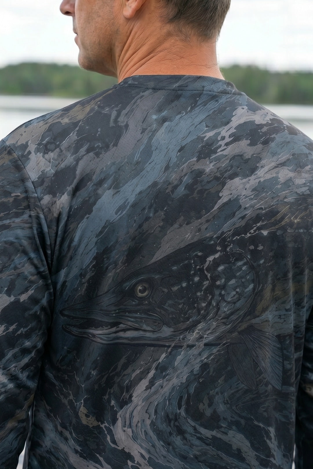 Performance Fishing Long Sleeve - Phantom Torrent Pike - TBT129 lifestyle artwork zoom