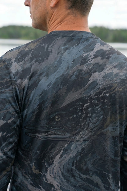 Performance Fishing Long Sleeve - Phantom Torrent Pike - TBT129 lifestyle artwork zoom