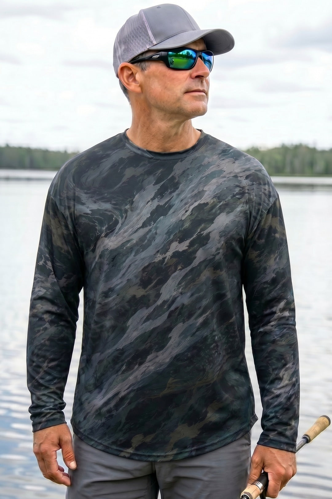 Performance Fishing Long Sleeve - Phantom Torrent Pike - TBT129 lifestyle opposite side