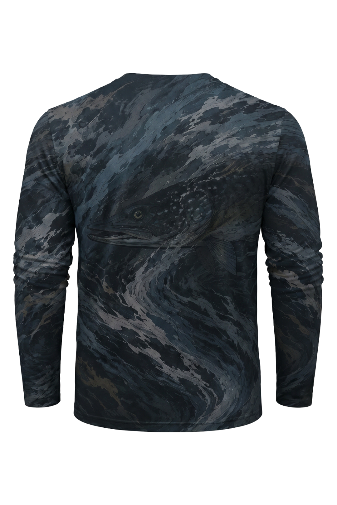 Performance Fishing Long Sleeve - Phantom Torrent Pike - TBT129 mockup artwork side