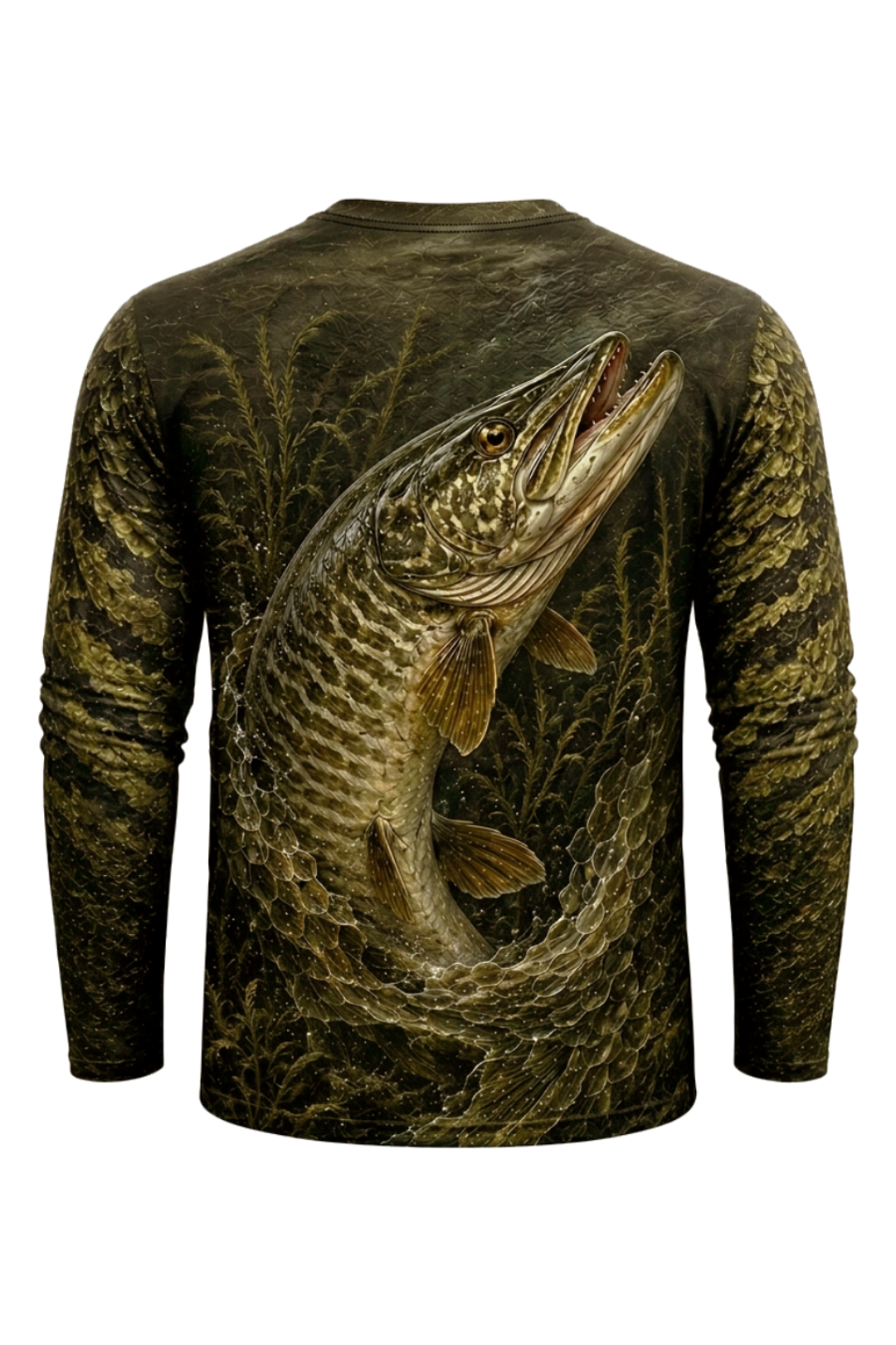 Performance Fishing Long Sleeve - Pike Armor - RNP03 mockup artwork side