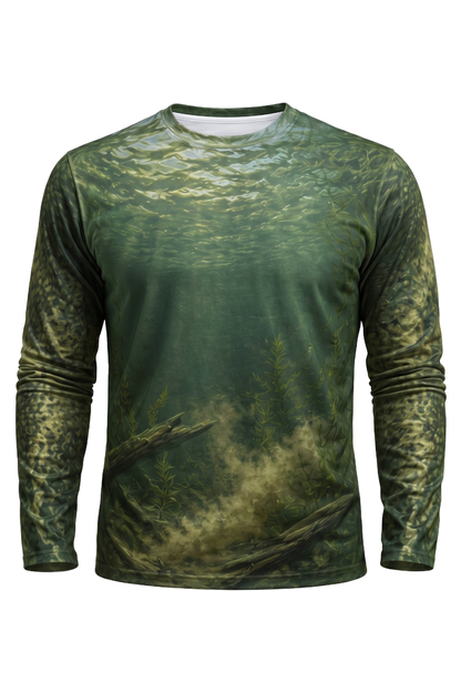 Performance Fishing Long Sleeve - Pike Strike Depth  - AOF94 mockup opposite side