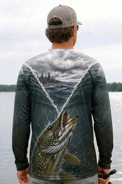 Performance Fishing Long Sleeve - Predator Window - RNP01 lifestyle artwork side