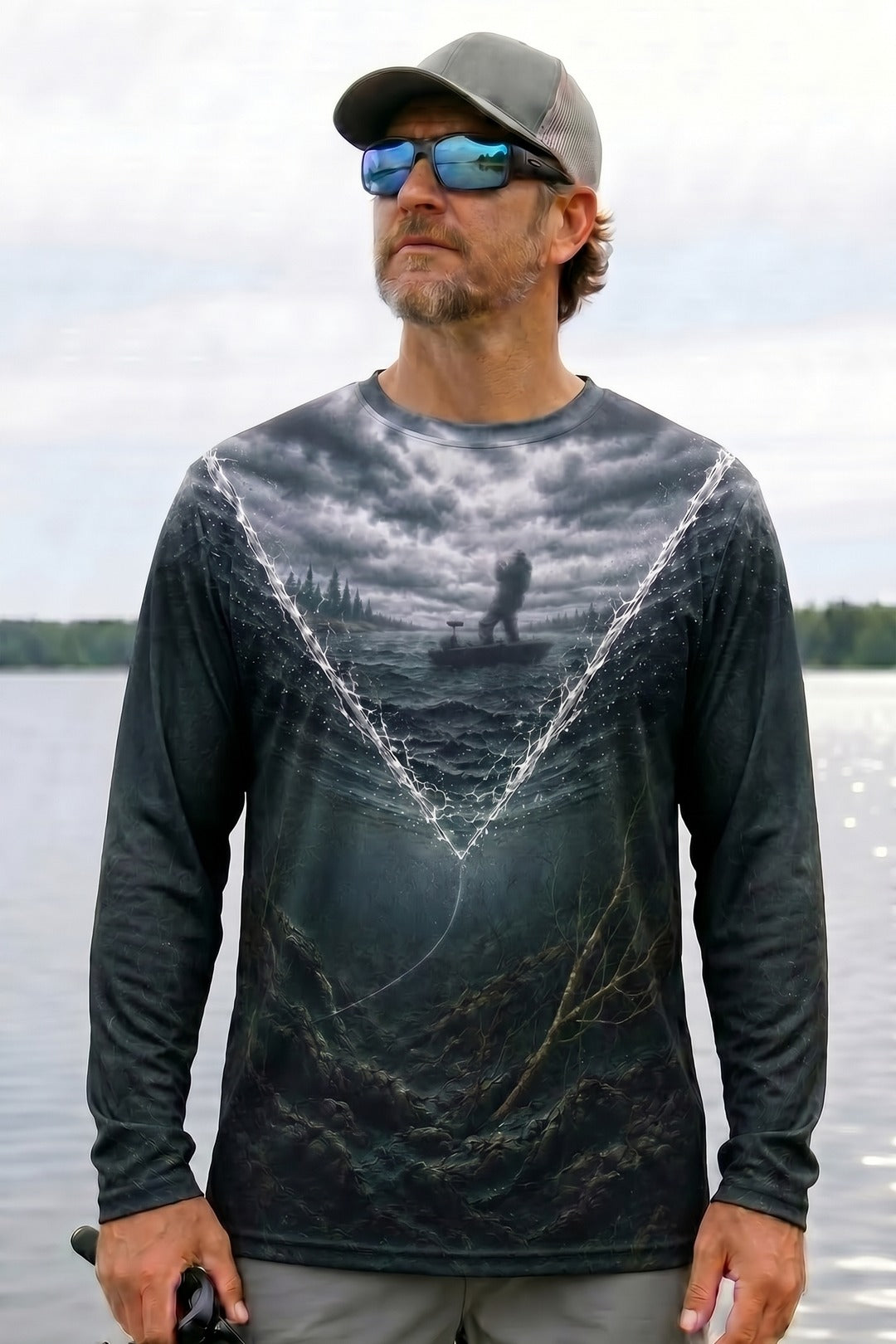 Performance Fishing Long Sleeve - Predator Window - RNP01 lifestyle opposite side