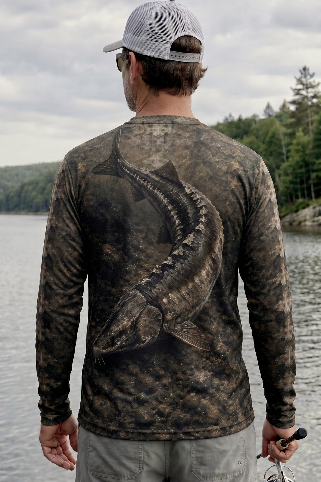 Performance Fishing Long Sleeve - Primal Ridge Sturgeon - TBT133 lifestyle artwork side
