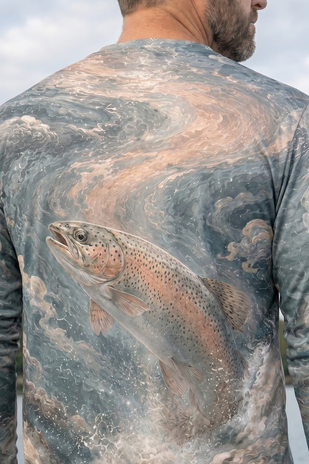 Performance Fishing Long Sleeve - Rainbow Current Preserve - AOF76 lifestyle artwork zoom