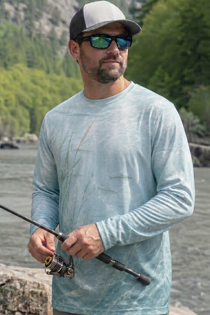 Performance Fishing Long Sleeve - Rainbow Trout Splash - AOF92 lifestyle opposite side