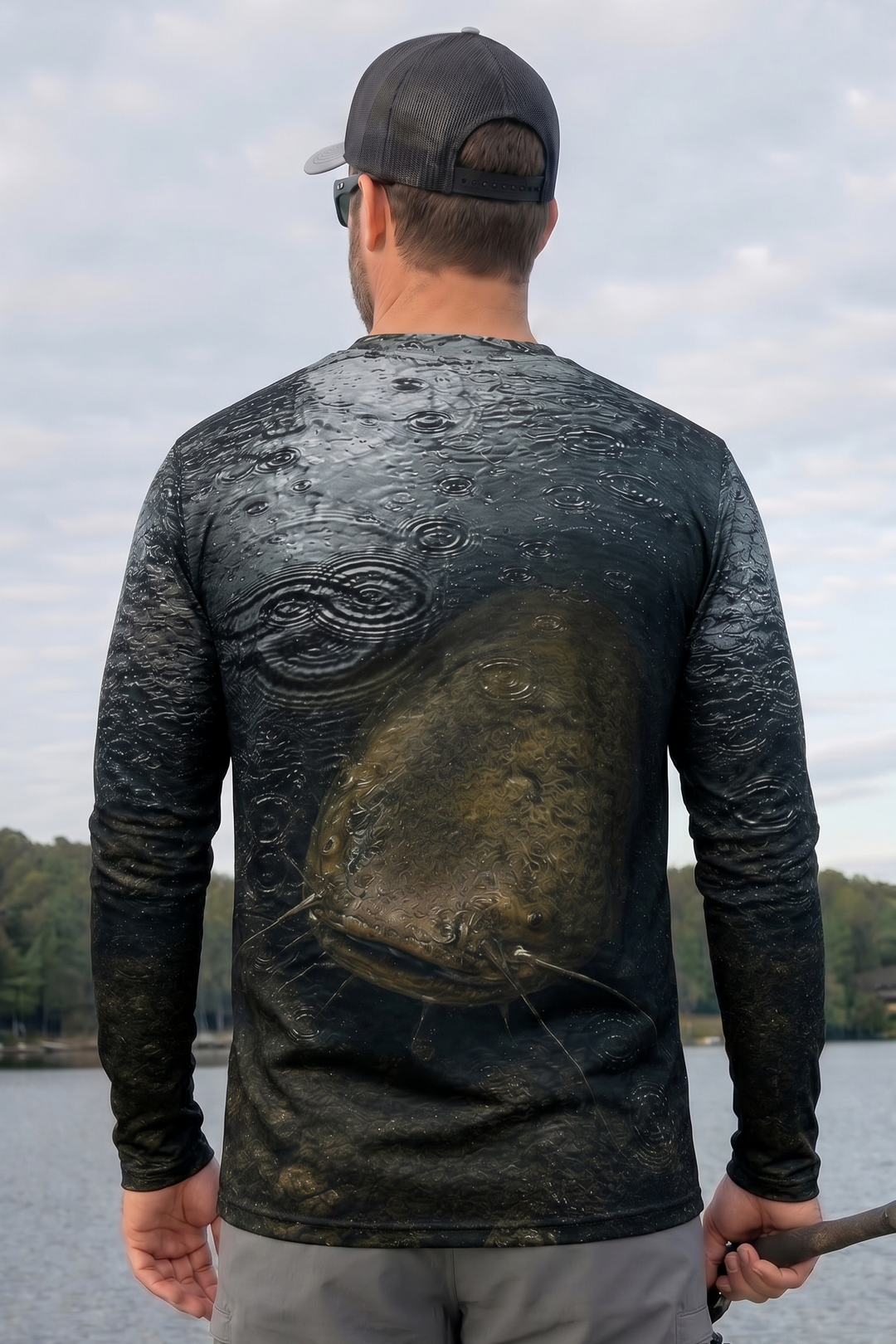 Performance Fishing Long Sleeve - Rainfall Catfish Shadow - RFC11 lifestyle artwork side