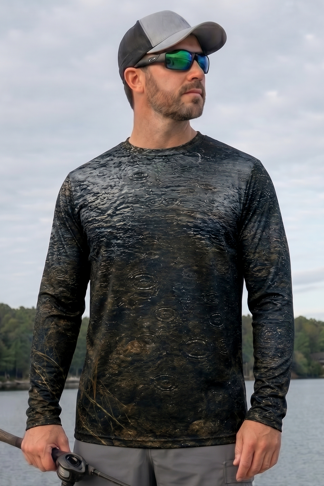 Performance Fishing Long Sleeve - Rainfall Catfish Shadow - RFC11 lifestyle opposite side