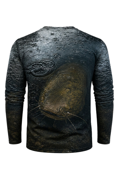 Performance Fishing Long Sleeve - Rainfall Catfish Shadow - RFC11 mockup artwork side