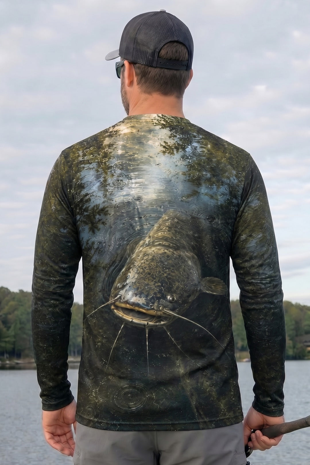 Performance Fishing Long Sleeve - Rainwater Catfish Shadow - RFC12 lifestyle artwork side
