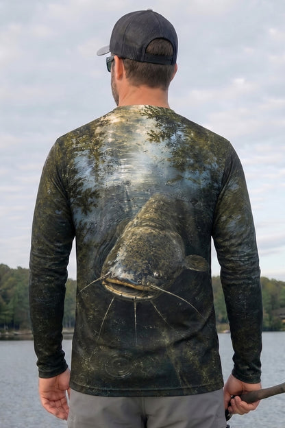 Performance Fishing Long Sleeve - Rainwater Catfish Shadow - RFC12 lifestyle artwork side