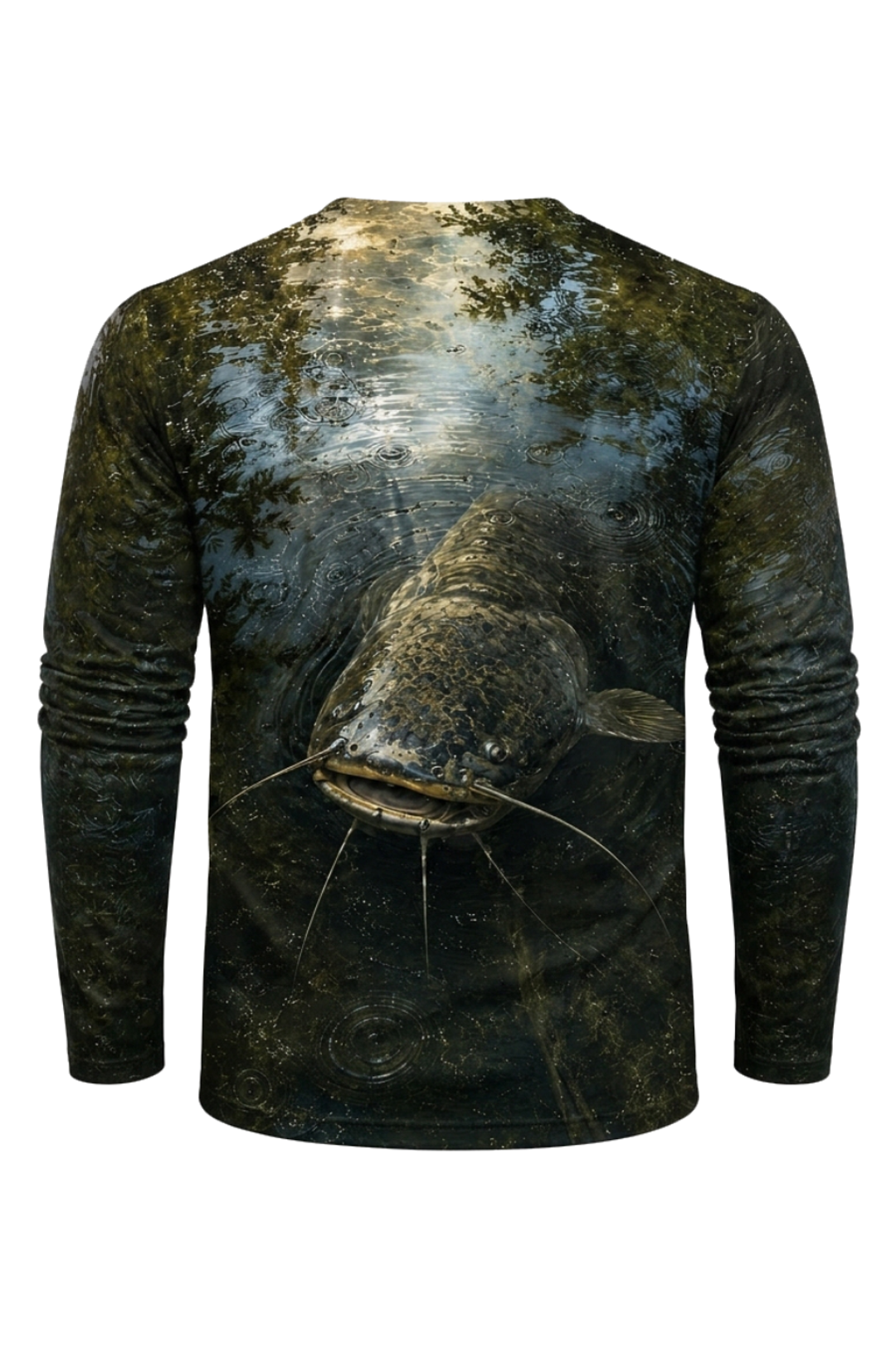 Performance Fishing Long Sleeve - Rainwater Catfish Shadow - RFC12 mockup artwork side
