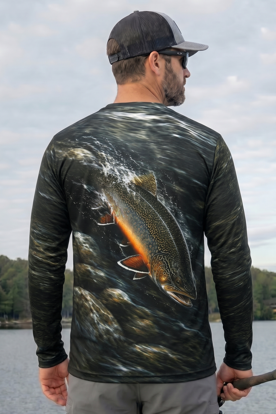 Performance Fishing Long Sleeve - Rapids Brook Trout - TBT174 lifestyle artwork side