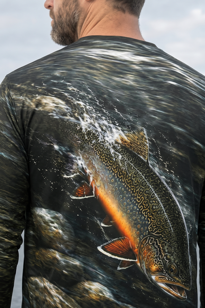 Performance Fishing Long Sleeve - Rapids Brook Trout - TBT174 lifestyle artwork zoom