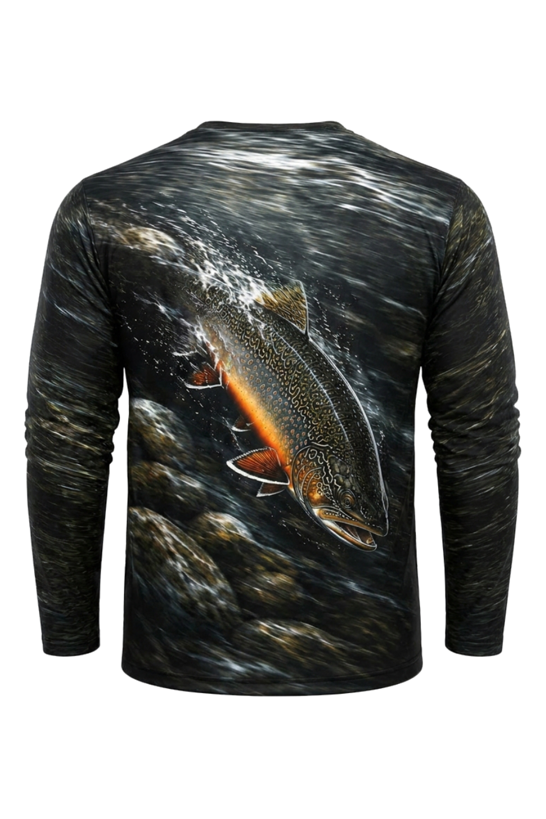 Performance Fishing Long Sleeve - Rapids Brook Trout - TBT174 mockup artwork side