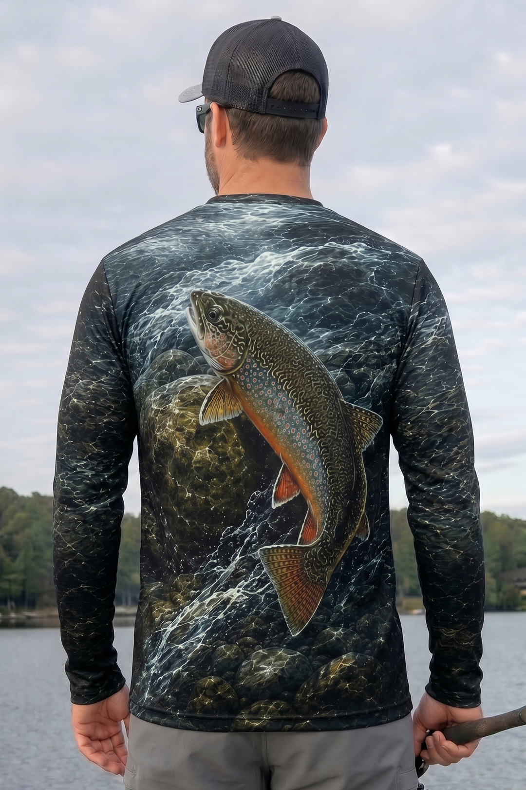 Performance Fishing Long Sleeve - Rapids Creek Brook - TBT178 lifestyle artwork side