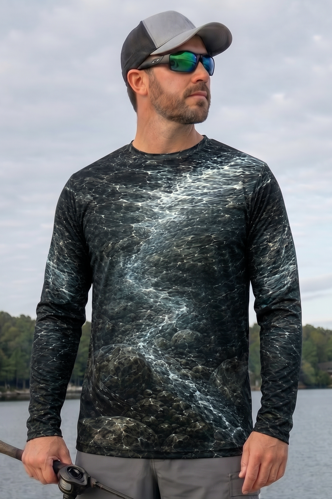 Performance Fishing Long Sleeve - Rapids Creek Brook - TBT178 lifestyle opposite side