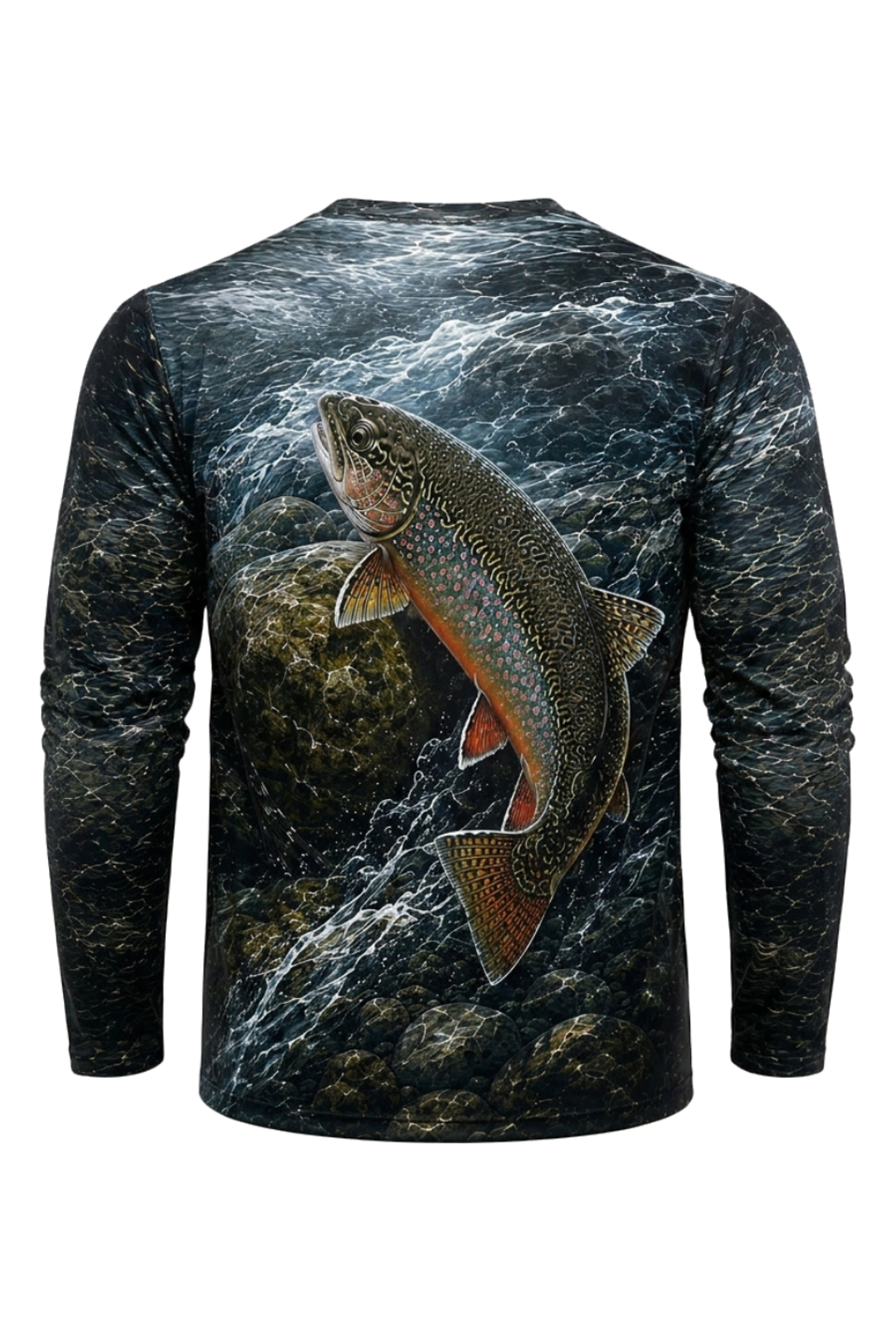Performance Fishing Long Sleeve - Rapids Creek Brook - TBT178 mockup artwork side