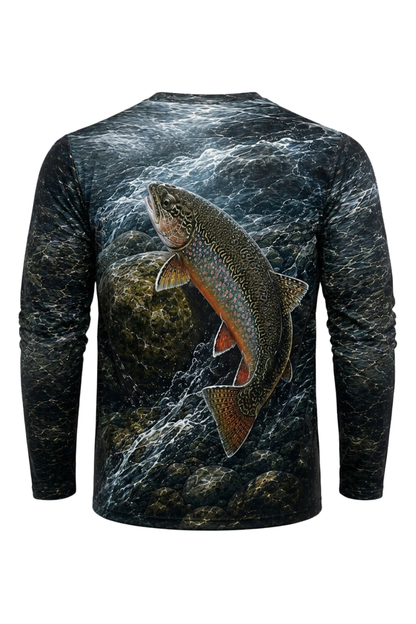 Performance Fishing Long Sleeve - Rapids Creek Brook - TBT178 mockup artwork side
