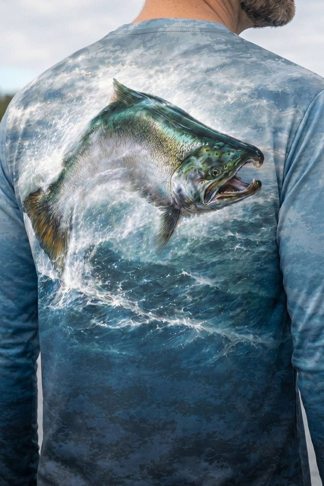 Performance Fishing Long Sleeve - Rapids King Salmon - TBT157 lifestyle artwork zoom