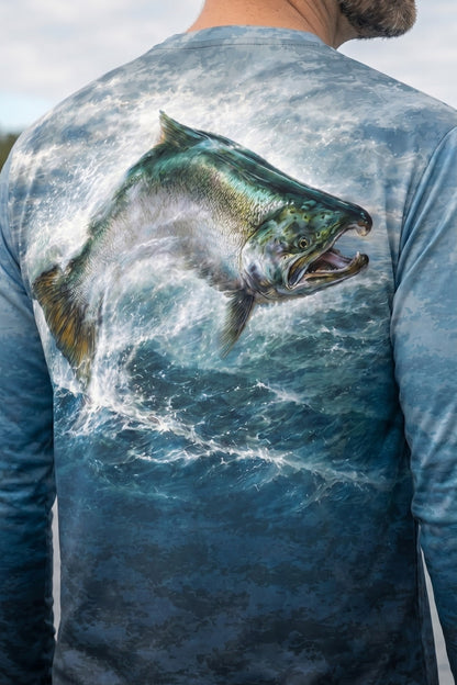 Performance Fishing Long Sleeve - Rapids King Salmon - TBT157 lifestyle artwork zoom