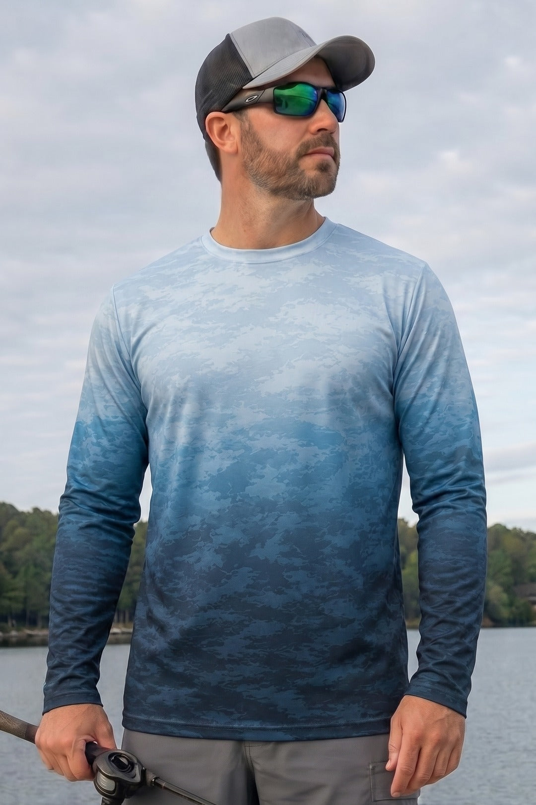 Performance Fishing Long Sleeve - Rapids King Salmon - TBT157 lifestyle opposite side