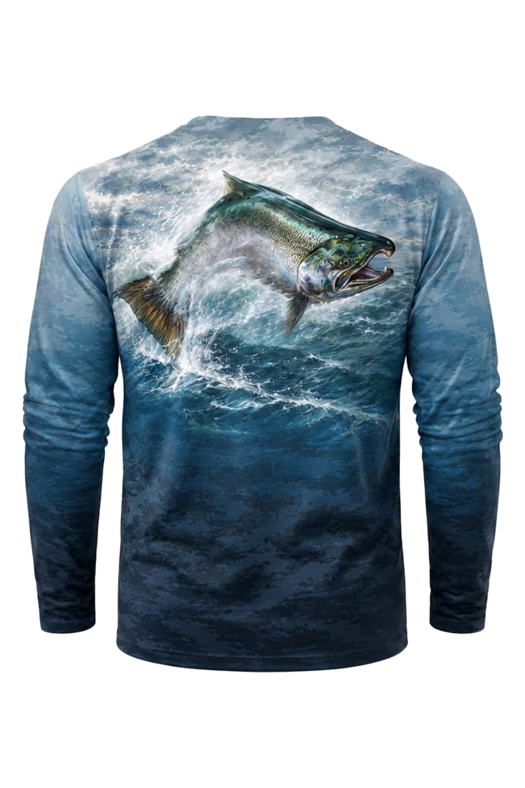 Performance Fishing Long Sleeve - Rapids King Salmon - TBT157 mockup artwork side