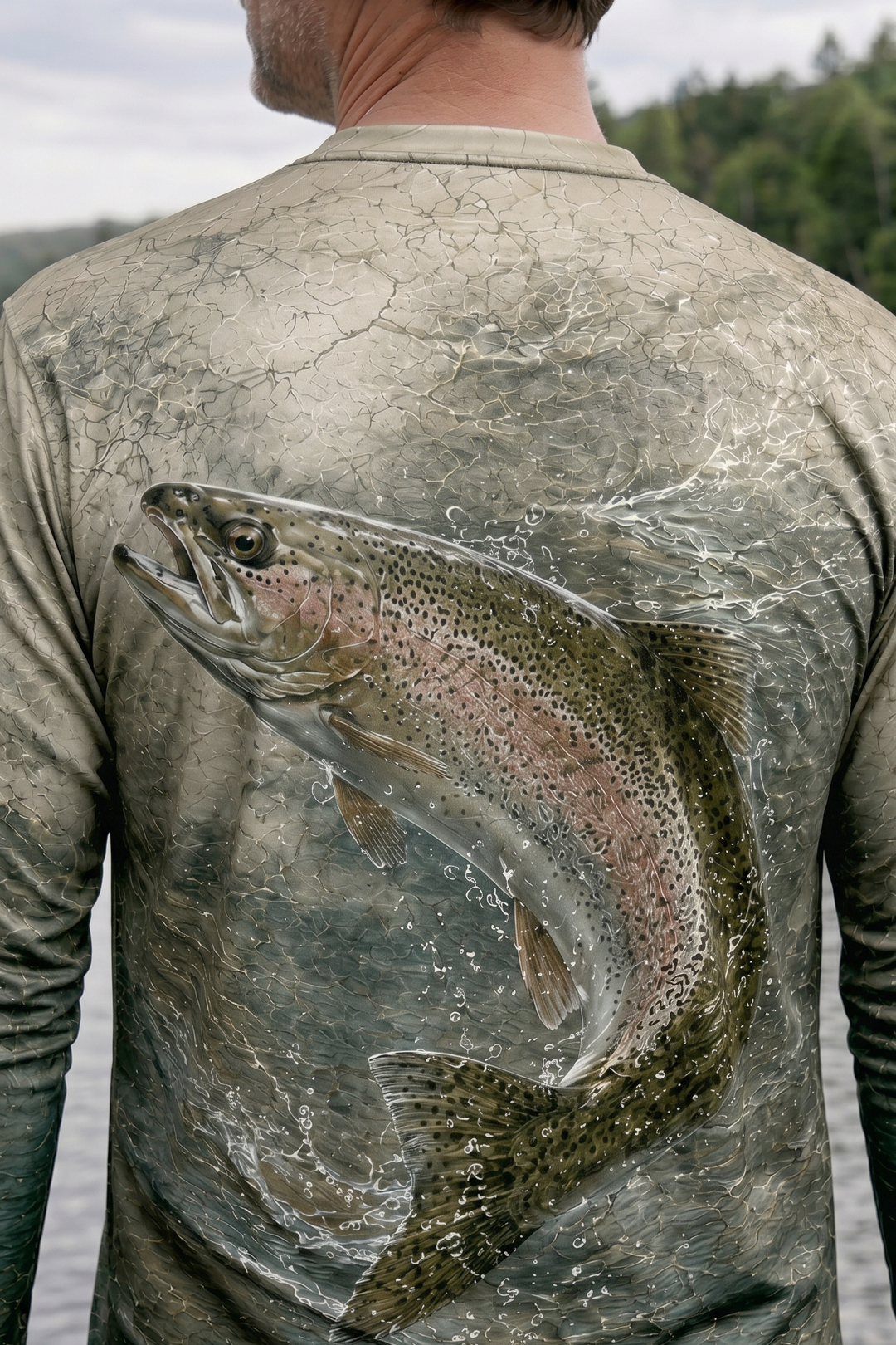 Performance Fishing Long Sleeve - Rapids Network Trout - TBT153 lifestyle artwork zoom