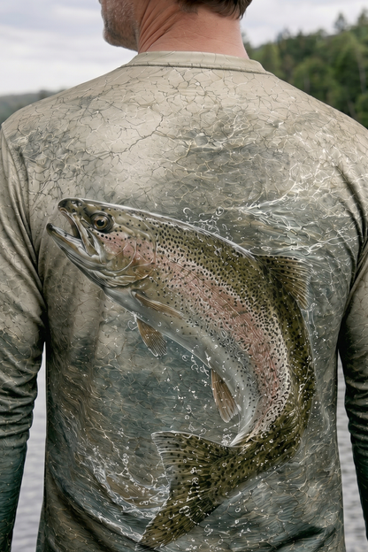 Performance Fishing Long Sleeve - Rapids Network Trout - TBT153 lifestyle artwork zoom