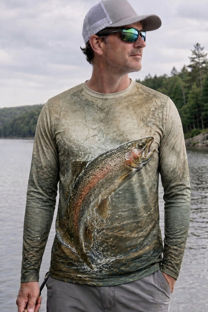 Performance Fishing Long Sleeve - Rapids Network Trout - TBT153 lifestyle opposite side