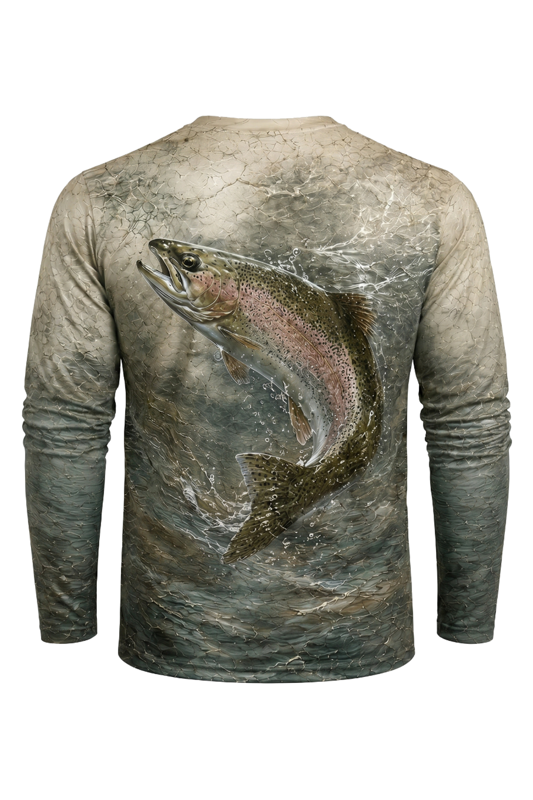 Performance Fishing Long Sleeve - Rapids Network Trout - TBT153 mockup artwork side