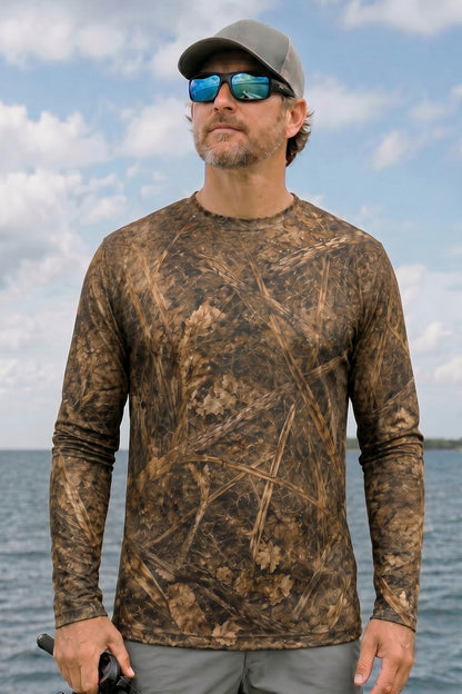 Performance Fishing Long Sleeve - Redfish Copper Tide Edge - AOF29 lifestyle opposite side