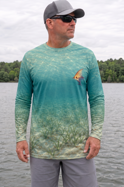 Performance Fishing Long Sleeve - Redfish Tailing Tide - AOF144 image 3