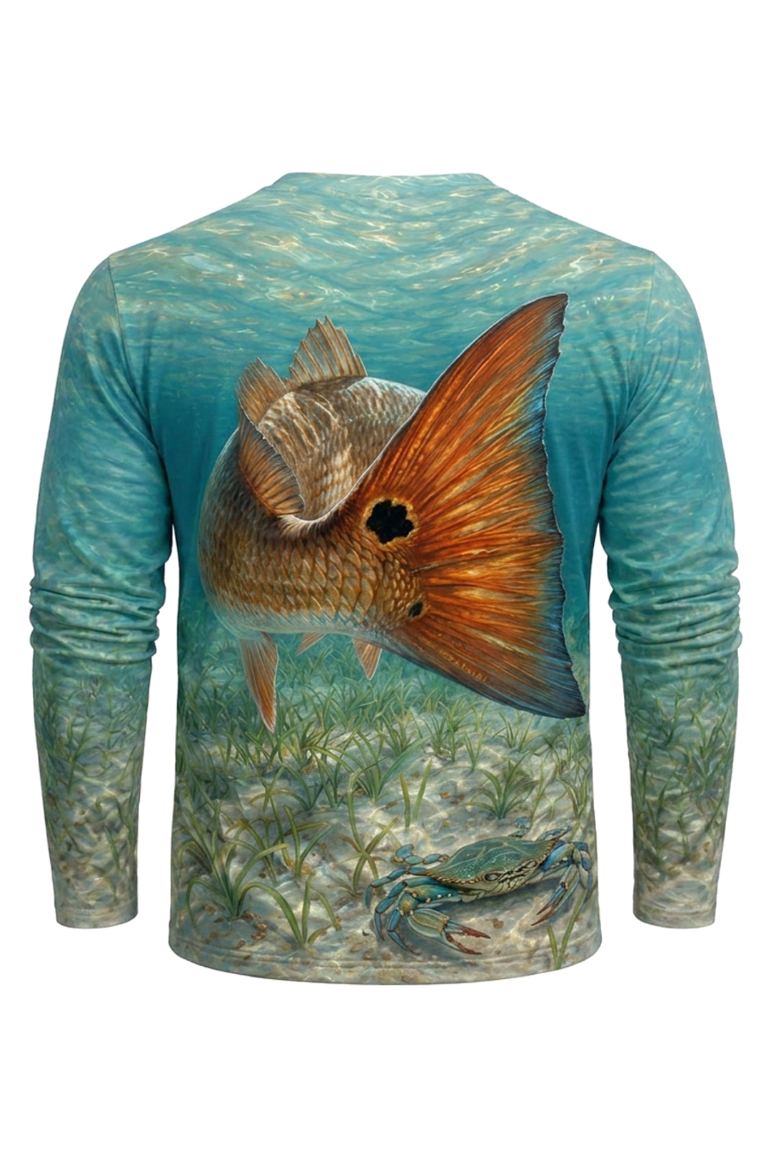 Performance Fishing Long Sleeve - Redfish Tailing Tide - AOF144 image 5