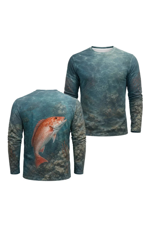Performance Fishing Long Sleeve - Reef Ember Red Snapper - AOF127
