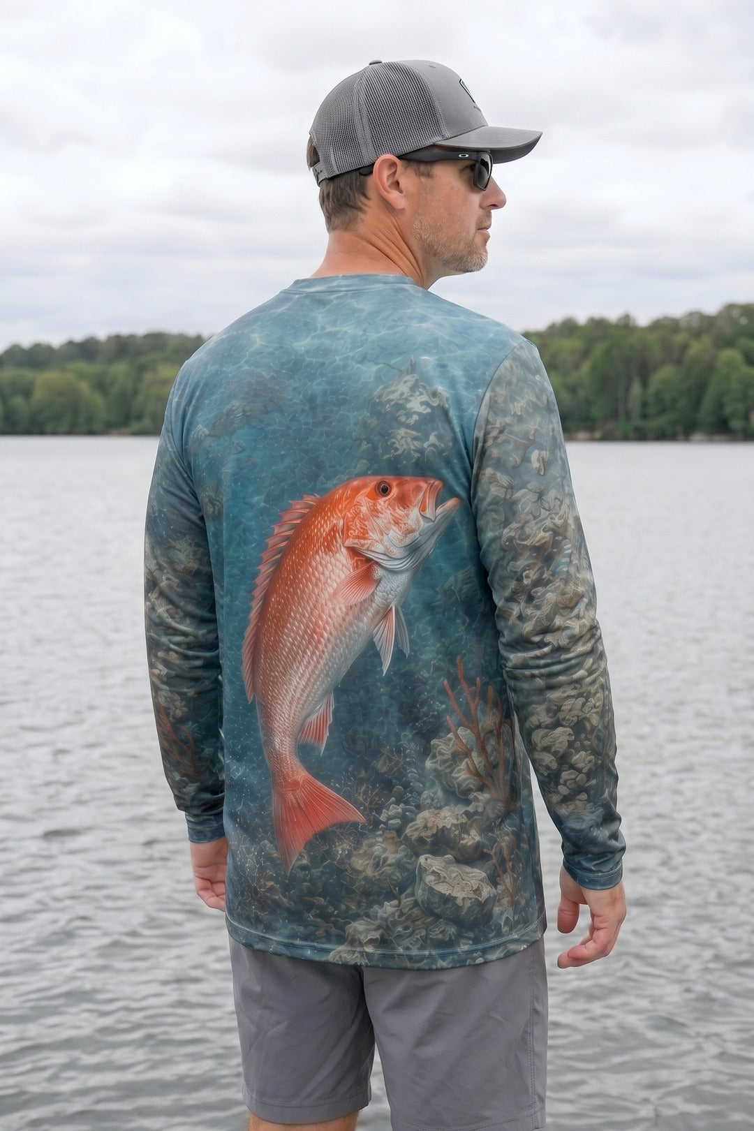 Performance Fishing Long Sleeve - Reef Ember Red Snapper - AOF127 image 2