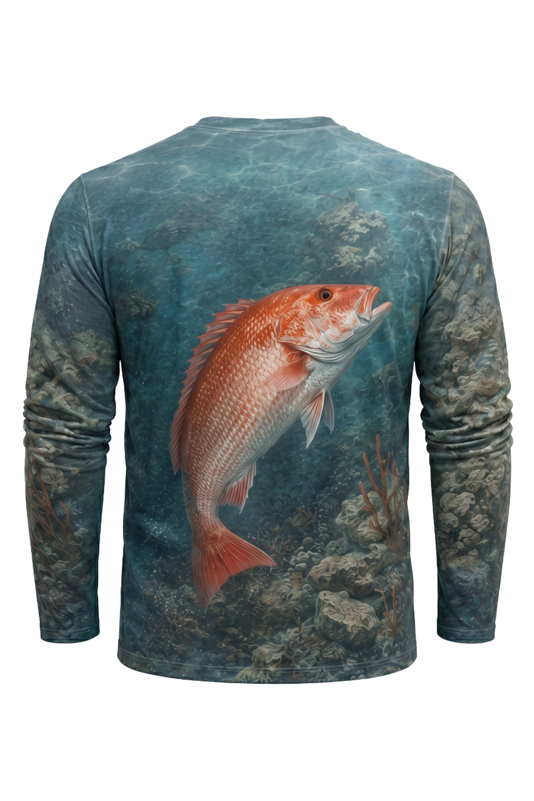 Performance Fishing Long Sleeve - Reef Ember Red Snapper - AOF127 image 5