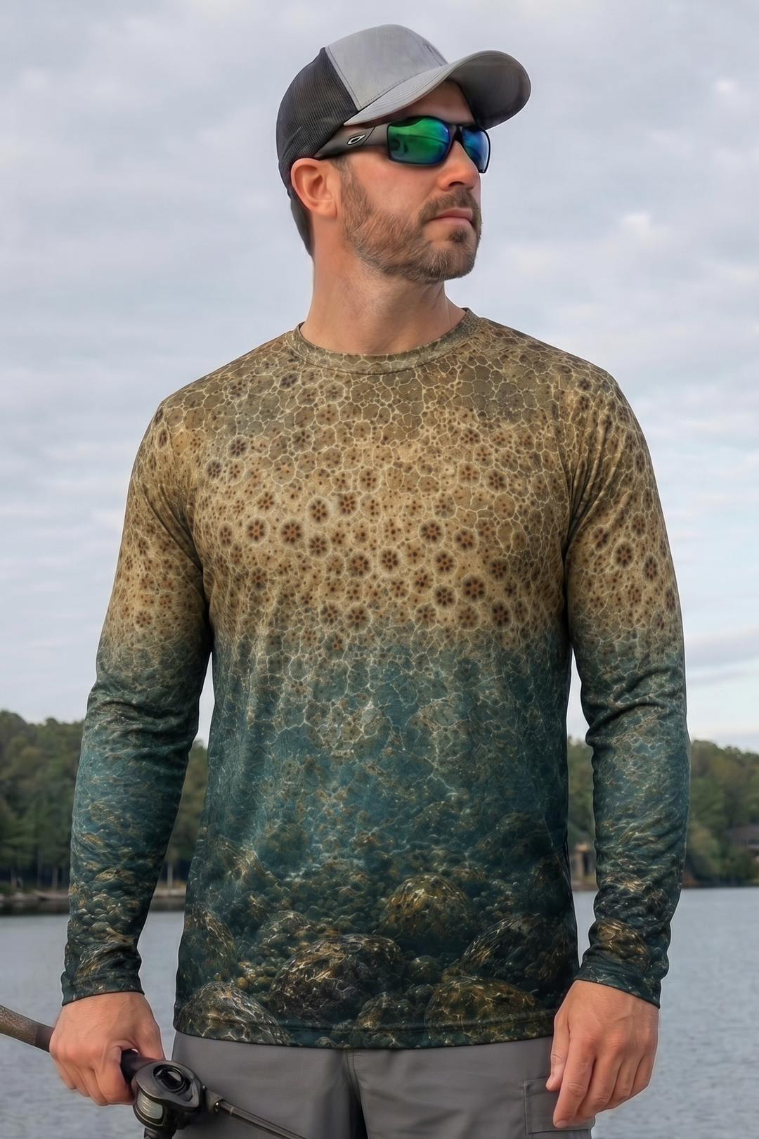 Performance Fishing Long Sleeve - River Brownie Lurk - TBT169 lifestyle opposite side