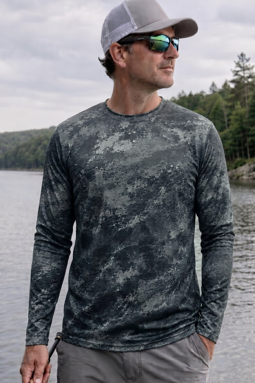 Performance Fishing Long Sleeve - River Salmon Breach - TBT166 lifestyle opposite side