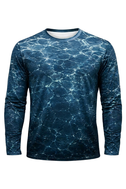 Performance Fishing Long Sleeve - River Salmon Depths - TBT167 mockup opposite side