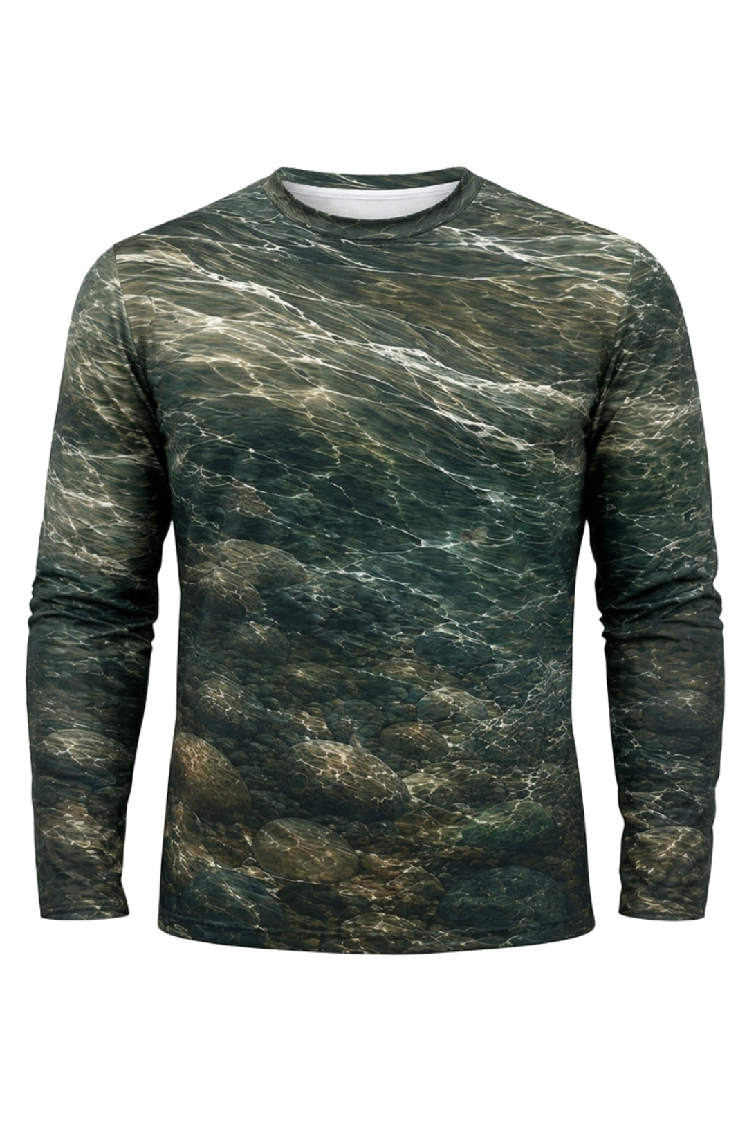 Performance Fishing Long Sleeve - River Stone Brown Trout - RT08 mockup opposite side