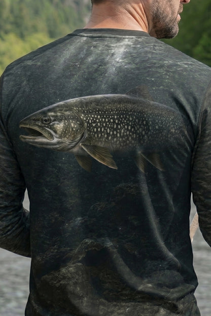Performance Fishing Long Sleeve - River Trout Abyss - TBT162 lifestyle artwork zoom