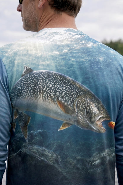 Performance Fishing Long Sleeve - River Trout Chase - TBT163 lifestyle artwork zoom