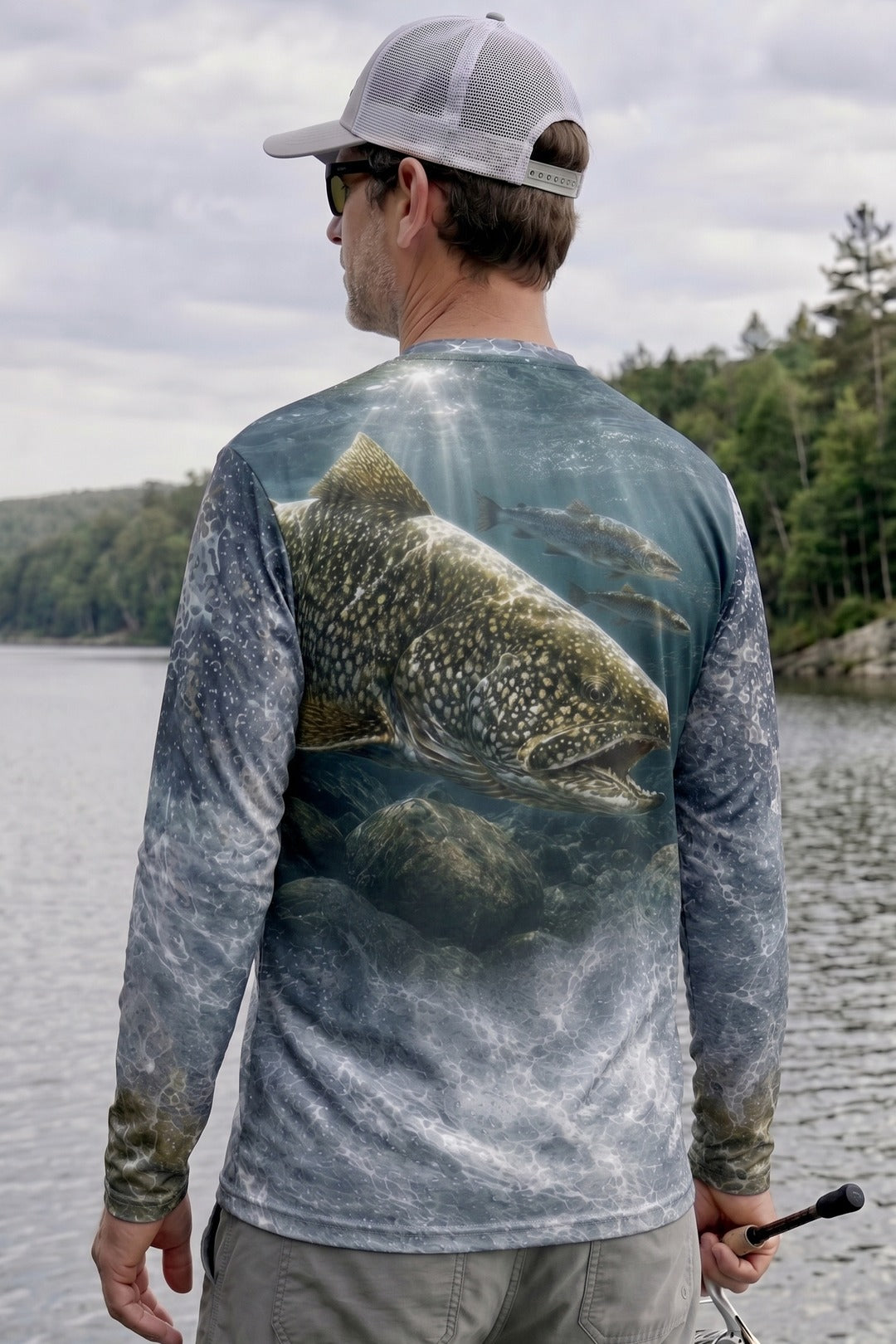 Performance Fishing Long Sleeve - River Trout Hunter - TBT164 lifestyle artwork side