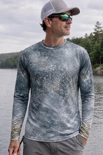 Performance Fishing Long Sleeve - River Trout Hunter - TBT164 lifestyle opposite side