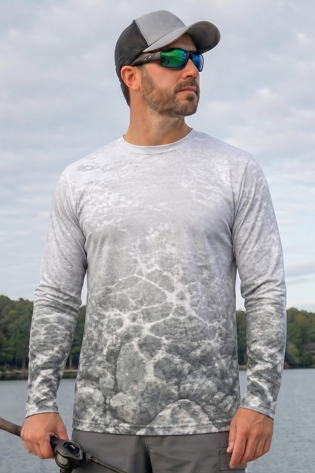 Performance Fishing Long Sleeve - River Trout Shallows - TBT161 lifestyle opposite side