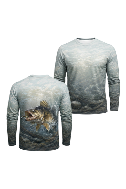 Performance Fishing Long Sleeve - River Walleye Strike - AOF150 image 1